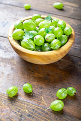 gooseberry crop on the table