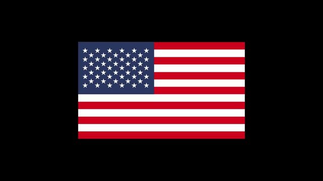 United States of America Flag with dinamic Animated Motion Video