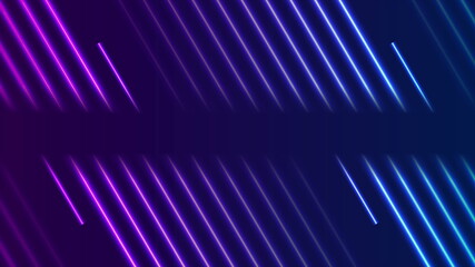 Blue violet neon laser lines background