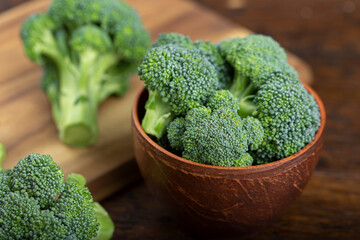 Bunch of fresh green broccoli.