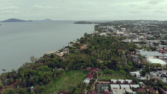 Aerial view of Phuket Rawai coasline