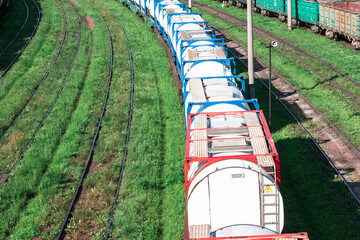 Train cars with dangerous substances