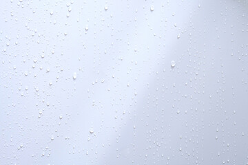 Water droplets from beside the wall