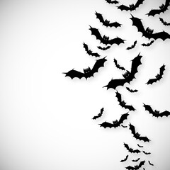 Flock of bats, vector art illustration.