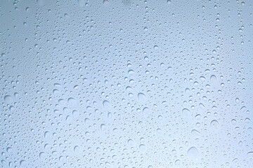 water drops on blue background