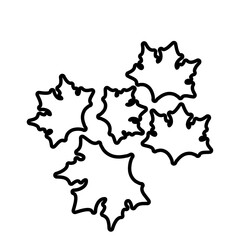 autumn season leafs plant pattern decoration line style