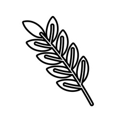 autumn season leaf plant line style icon