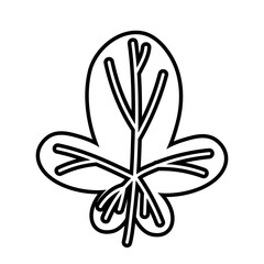 autumn season leaf plant line style icon