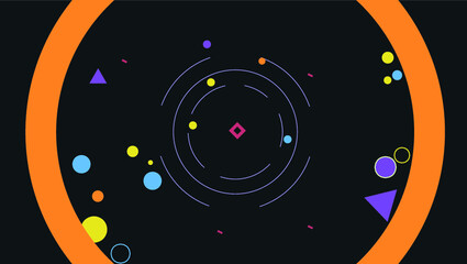 Obraz premium abstract motion graphic background with elements