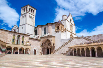 Fototapeta na wymiar The Basilica of Saint Francis of Assisi, in Italy