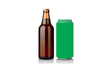 bottle of beer isolated