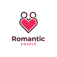 romantic couple logo vector love modern simple designs with white background