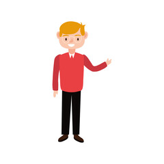 male teacher worker character icon