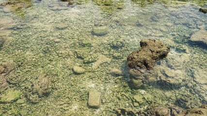 Beautiful view on the sea from Merlin Beach located near Patong in Phuket Island in Thailand.