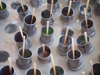 Thai street ice popsicles