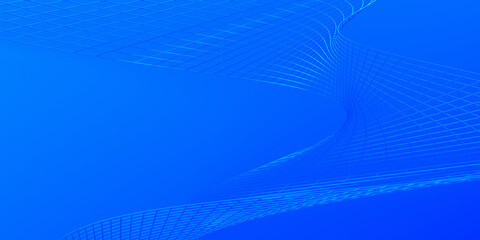 Abstract 3d render, blue background design, modern illustration