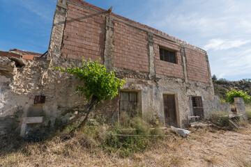 Old brick and stone farmhouse in southern Spain