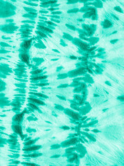 Fototapeta na wymiar Turquoise Shibori Texture. Broken Striped Print. 