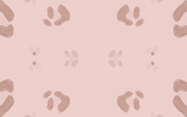 Beige Ocelot Imitation. Pink Retro Leopard Art 
