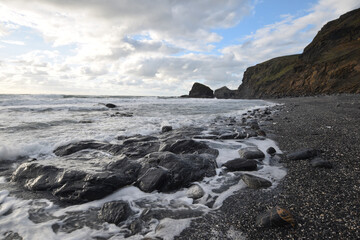 Fototapeta na wymiar Strangles Beach North Cornish Coast