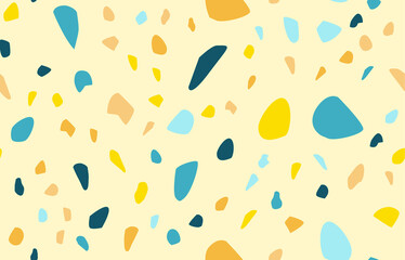 Terrazzo seamless pattern. Pastel colors. Marble. Abstract background.