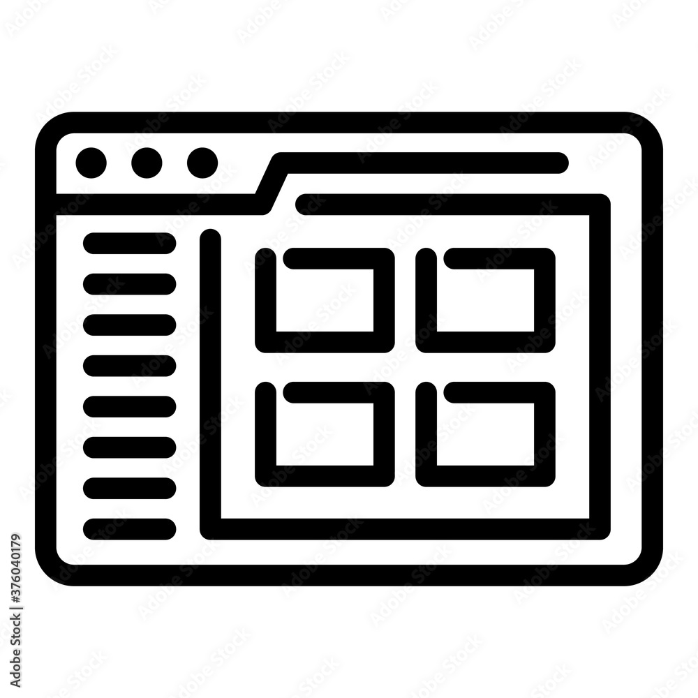 Poster internet browser icon. outline internet browser vector icon for web design isolated on white backgro