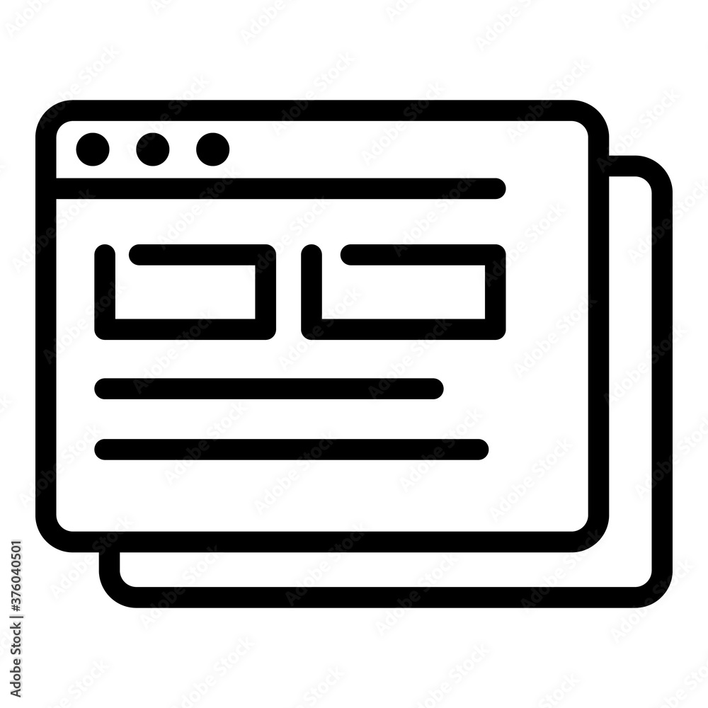 Poster browser internet icon. outline browser internet vector icon for web design isolated on white backgro