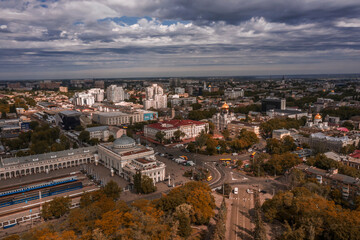 Fototapeta premium panorama of Odessa Ukraine with Main Train Station