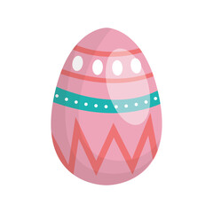 happy easter egg paint with points and figures