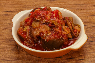 Caucasian vegan cuisine - ajapsandali with vegetables