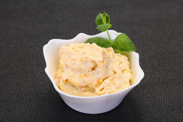 Curd with dry apricot
