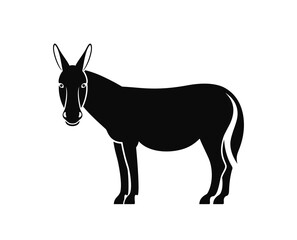 Fototapeta premium Donkey logo. Isolated donkey on white background