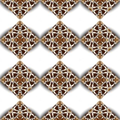 Fototapeta premium Abstract ornamental decorative pattern of squares. Mosaic art ornamental texture. Seamless square pattern.