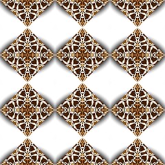 Abstract ornamental decorative pattern of squares. Mosaic art ornamental texture. Seamless square pattern.