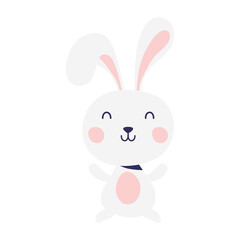 cute easter little rabbit character