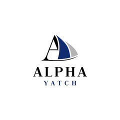 letter A Inspiration logo design  Sailing boat yacht