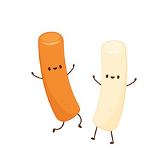 Tteokbokki character design. Spicy rice cake.