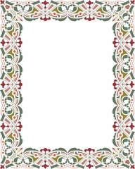 frame with flowers and leaves