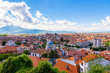 Fototapeta na wymiar View over Prizren, a city in Kosovo. 