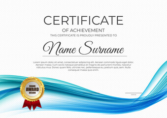 Certificate, diploma template of background. Vector illustration