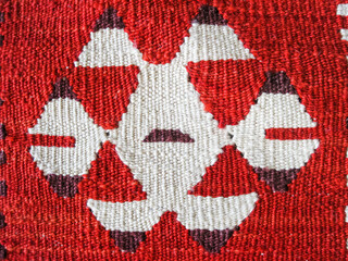 The texture and pattern of hand-woven carpets for the background
