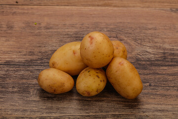 Raw baby young potato heap