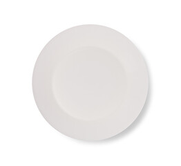 white plate on white background