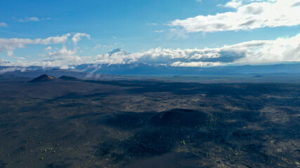 Tolbachik volcano lava conuses