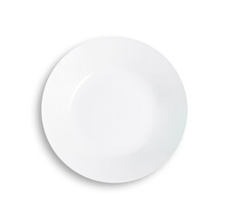 white plate isolated on white background