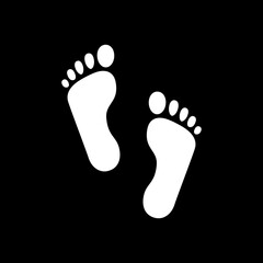 Fototapeta na wymiar Footsteps icon or footprint silhouette