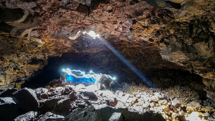 In Volcano caves