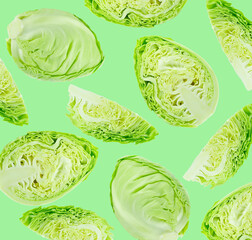 cabbage on white background