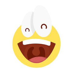 crazy emoji face fools day icon