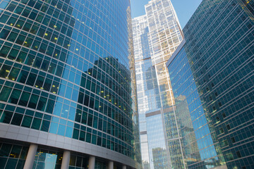 Fototapeta premium Modern futuristic skyscrapers